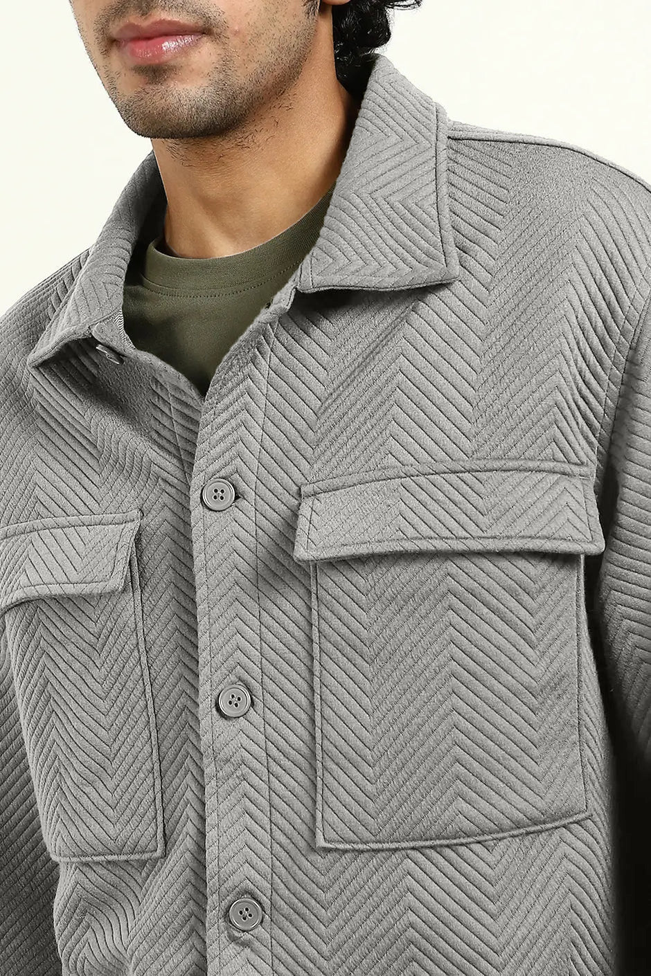 Oversized Textured Shackets