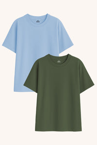 Powder Blue/Olive Green