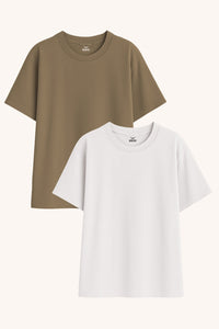 Taupe Gray/White