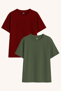 Wine Red/Olive Green