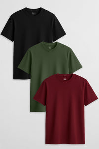 Black/ Olive Green/ Wine Red