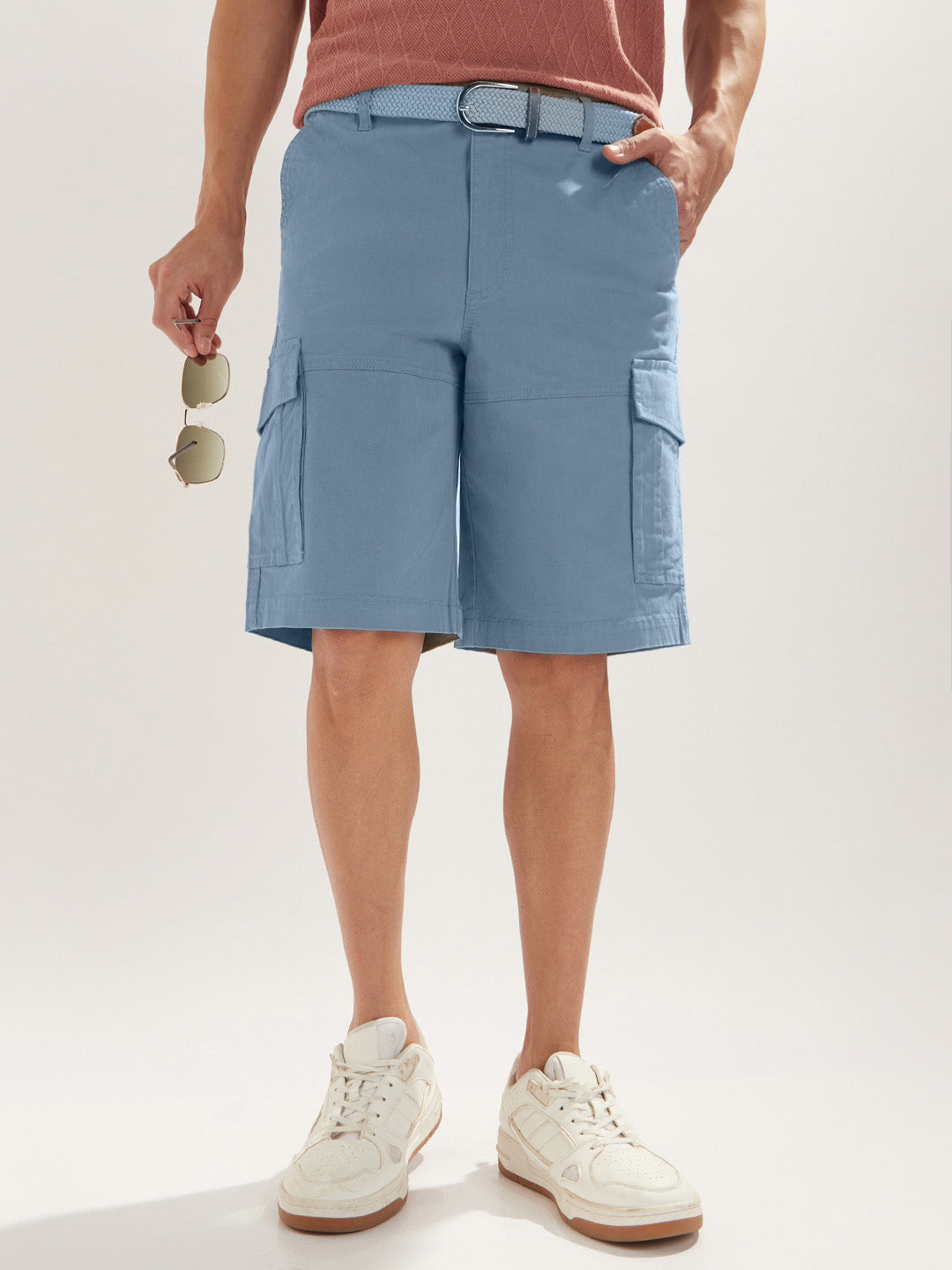 Solid Cargo Shorts