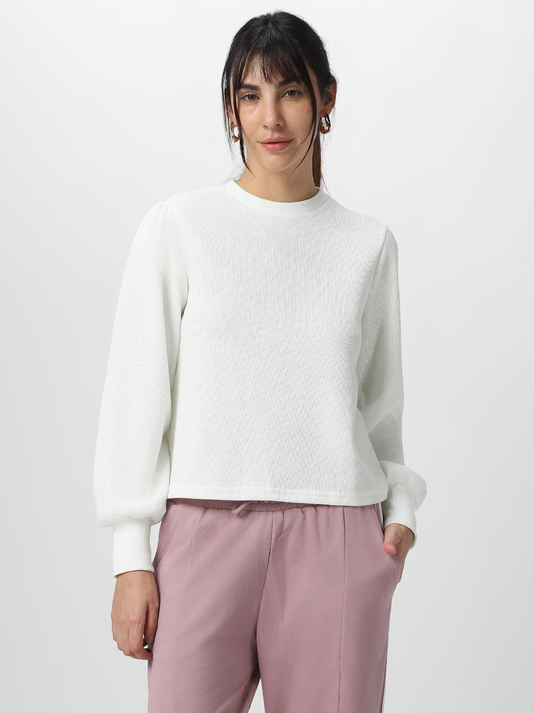 Women Chiara Self Design Pullover