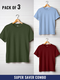 Olive Green/ Powder Blue/ Wine Red