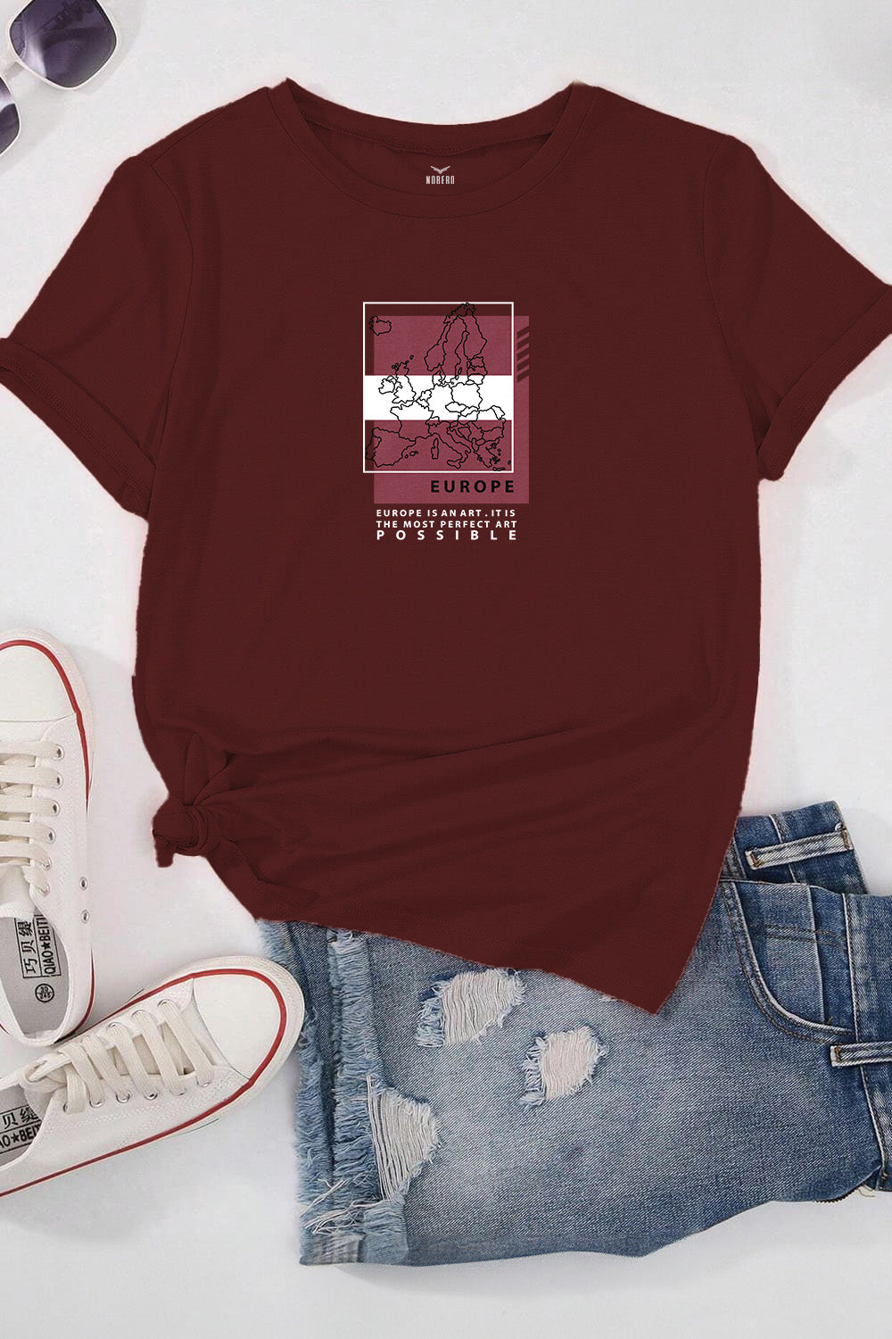 Boyfriend Europe map Classic Fit T-Shirt