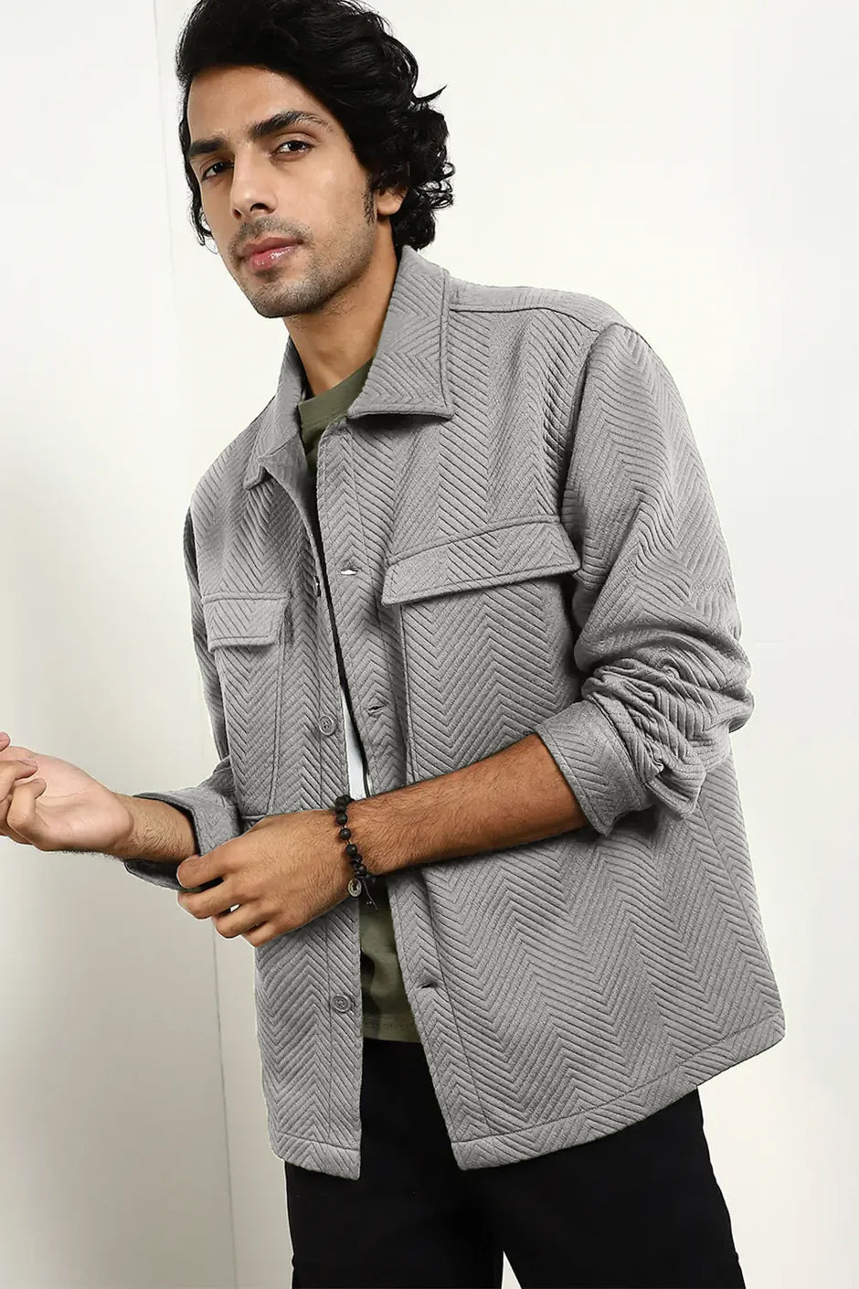 Oversized Textured Shackets