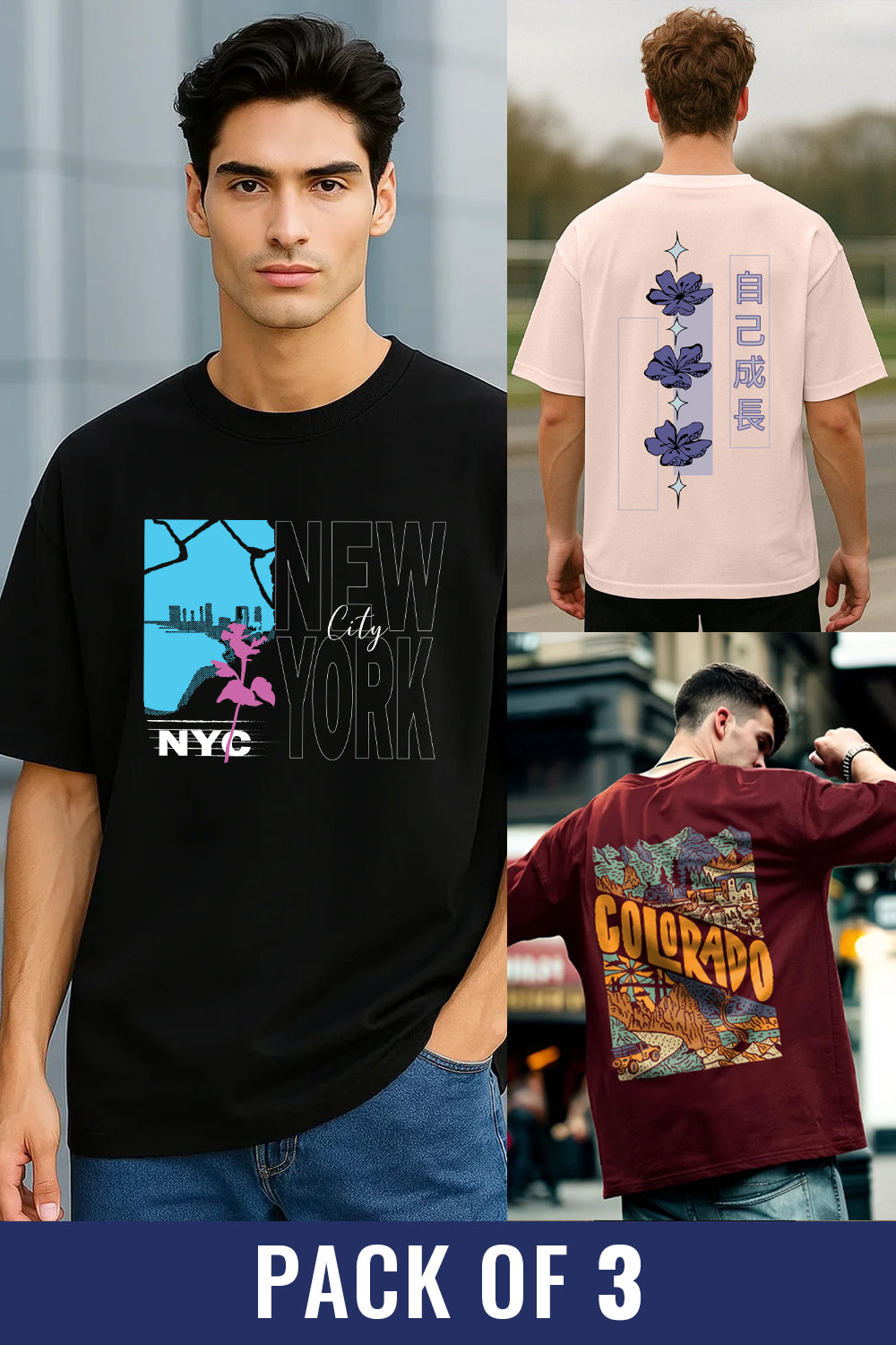 Oversized Tees - 3-Pack