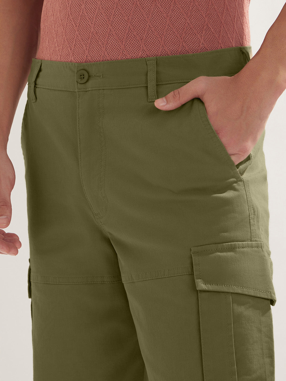 Solid Cargo Shorts