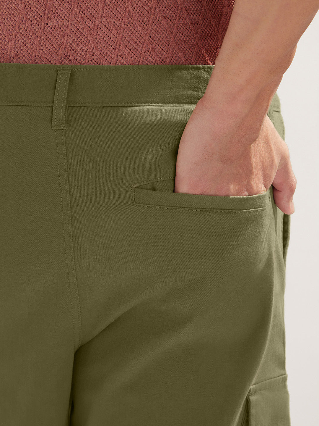Solid Cargo Shorts