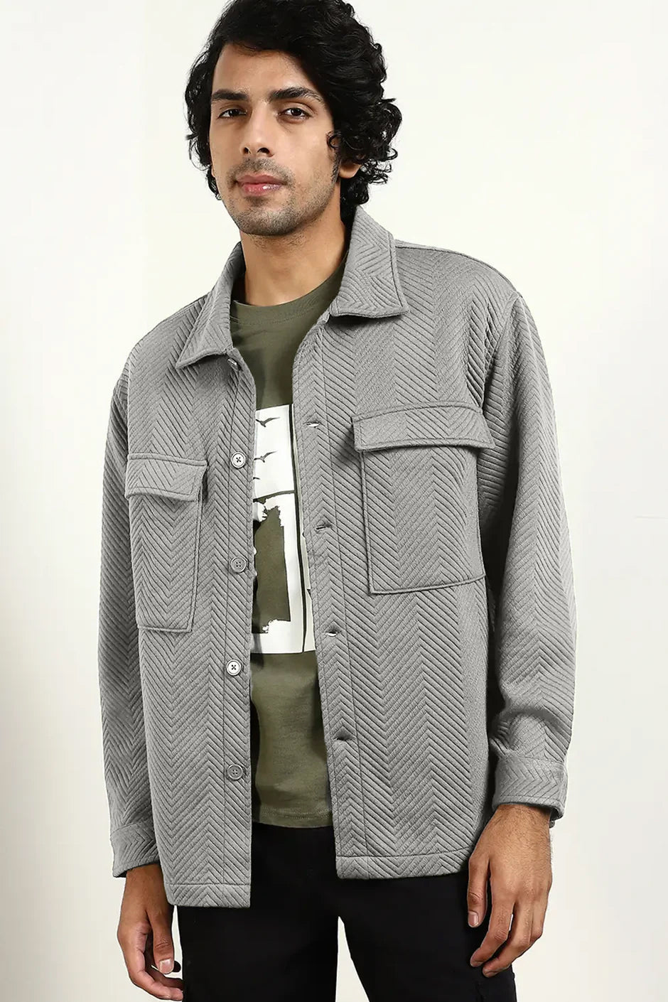 Oversized Textured Shackets