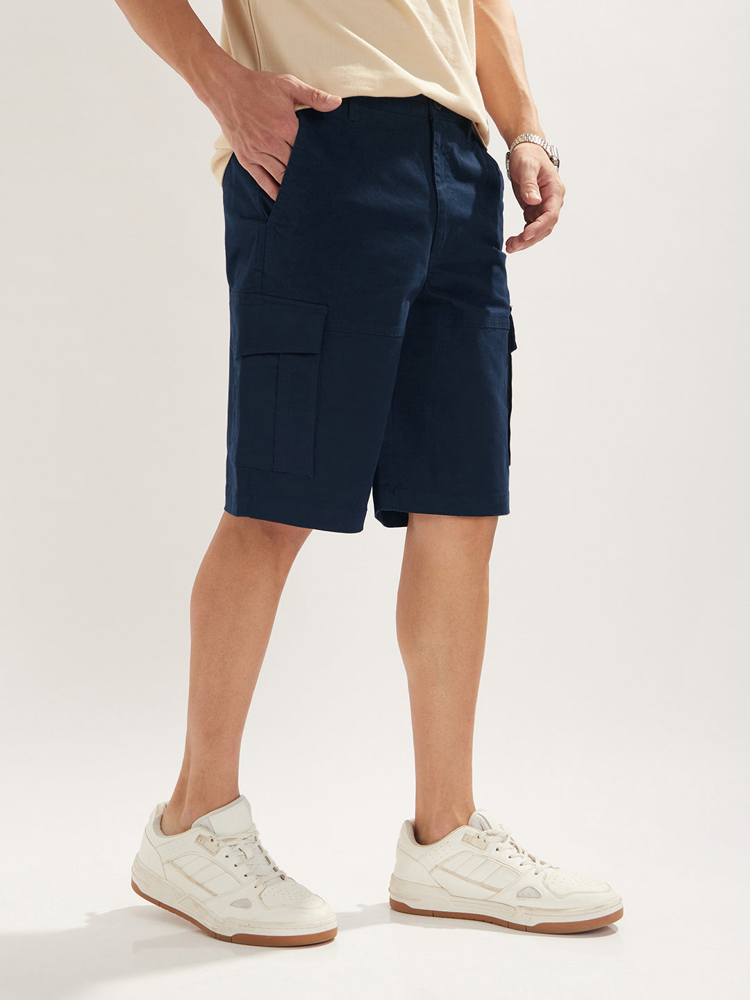 Solid Cargo Shorts