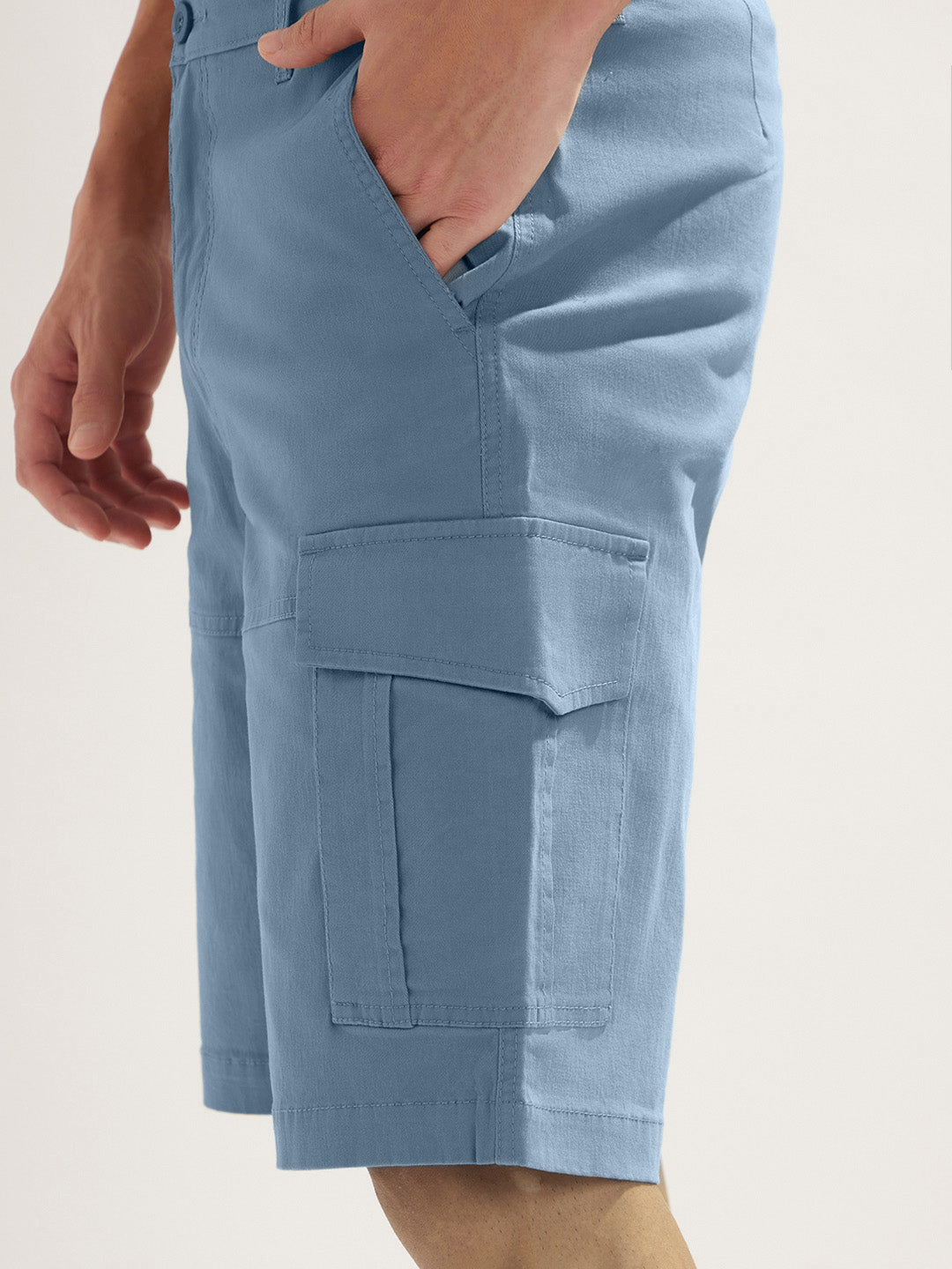 Solid Cargo Shorts