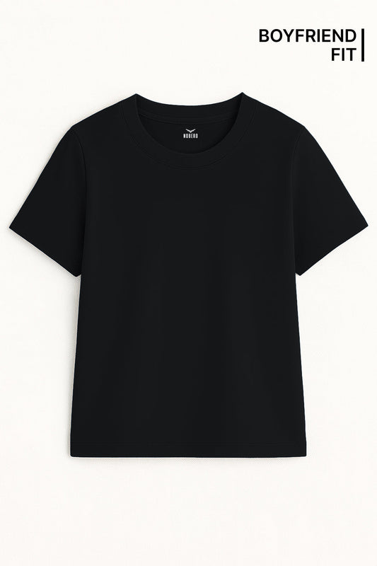 Boyfriend Fit Cotton T-Shirt