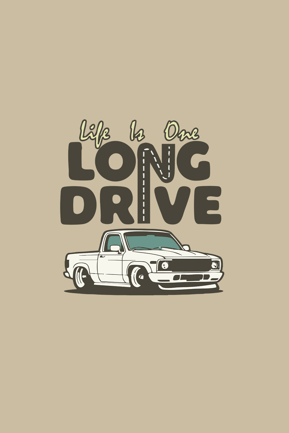 Life is one long drive Classic Fit T-Shirt