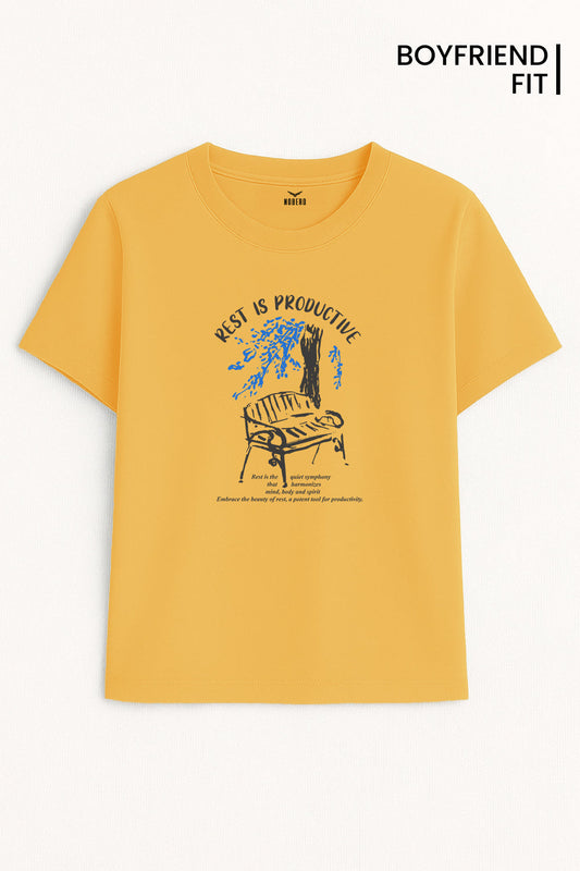 Boyfriend Rest is productive Classic Fit T-Shirt