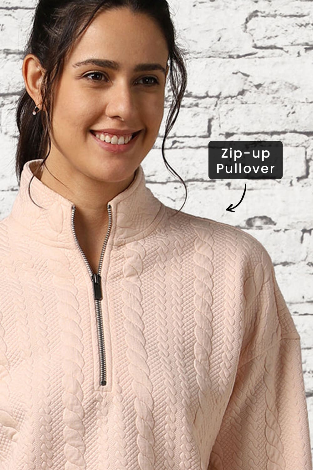 Women Oversized Zip-up Sweatshirts