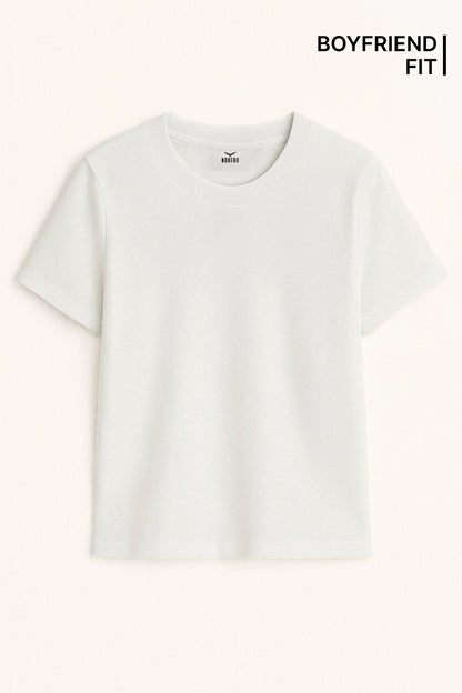 Boyfriend Fit Cotton T-Shirt