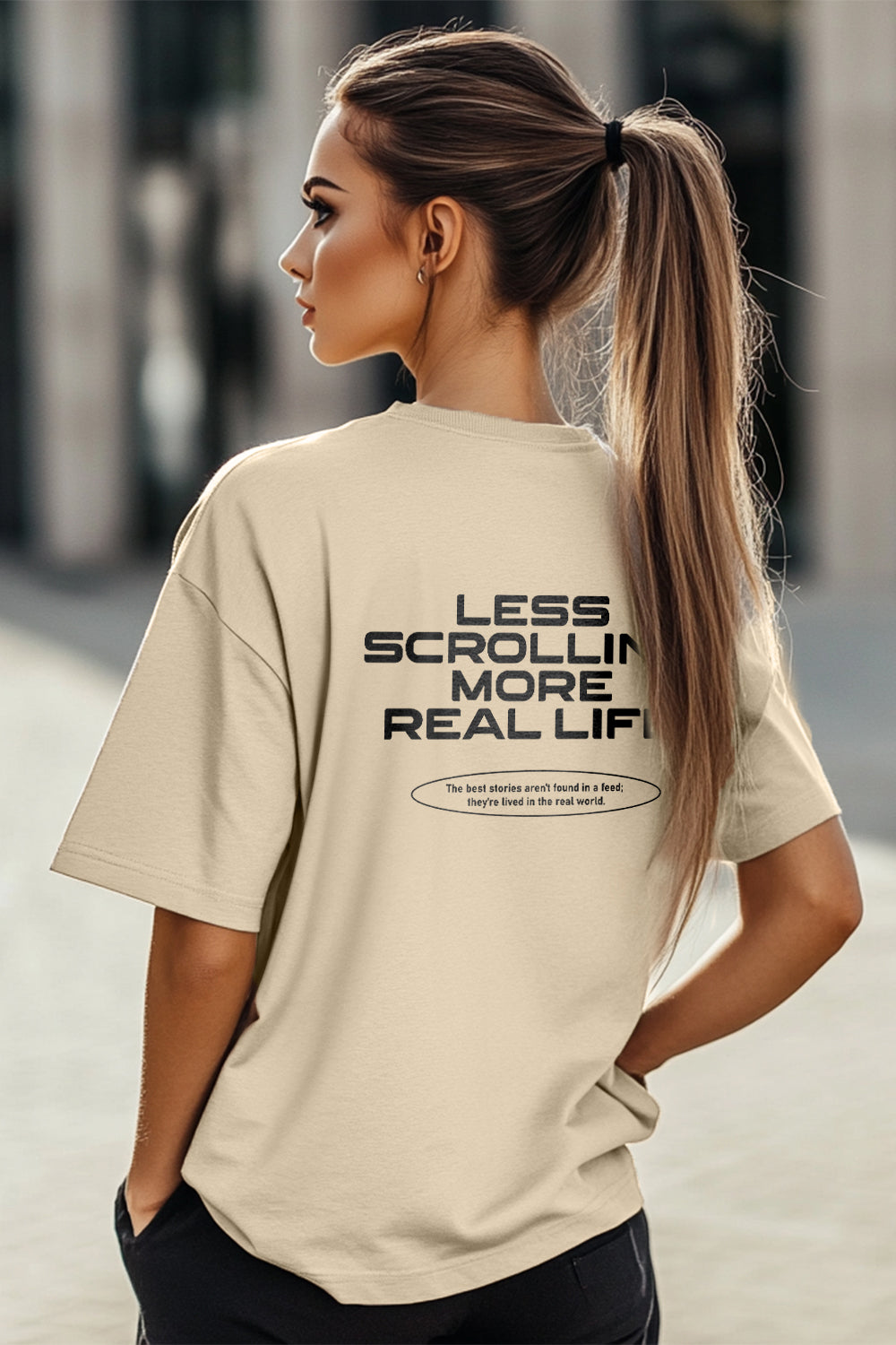 Less Scrolling Oversized T-Shirt